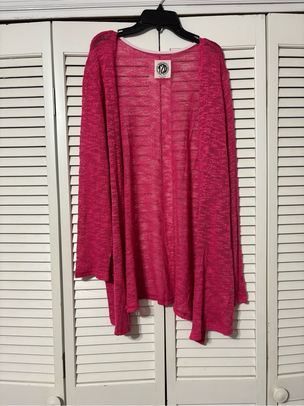 Open-Front Pink Women’s Sweater Cardigan